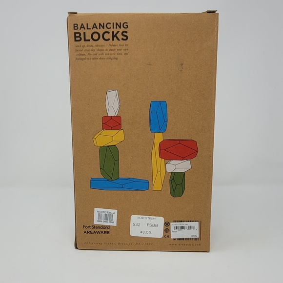New wood Balancing Blocks multicolor Fort Standard for Areaware Art educational - Picture 7 of 9